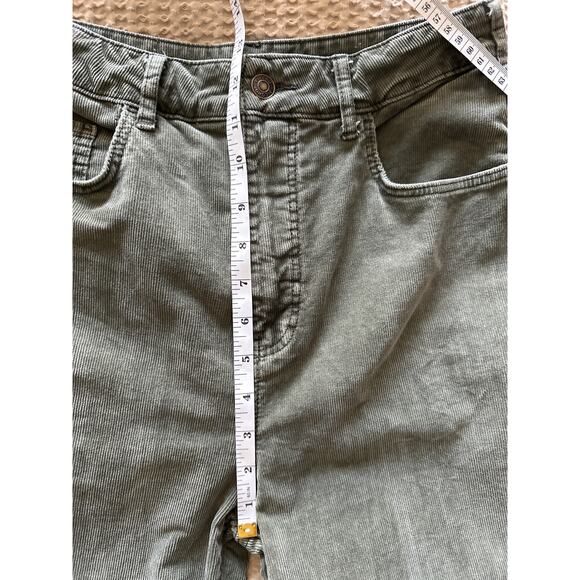 Anthropologie Pilcro the Annie Wide-Leg Corduroy Pants Green Size 28 - Picture 6 of 9